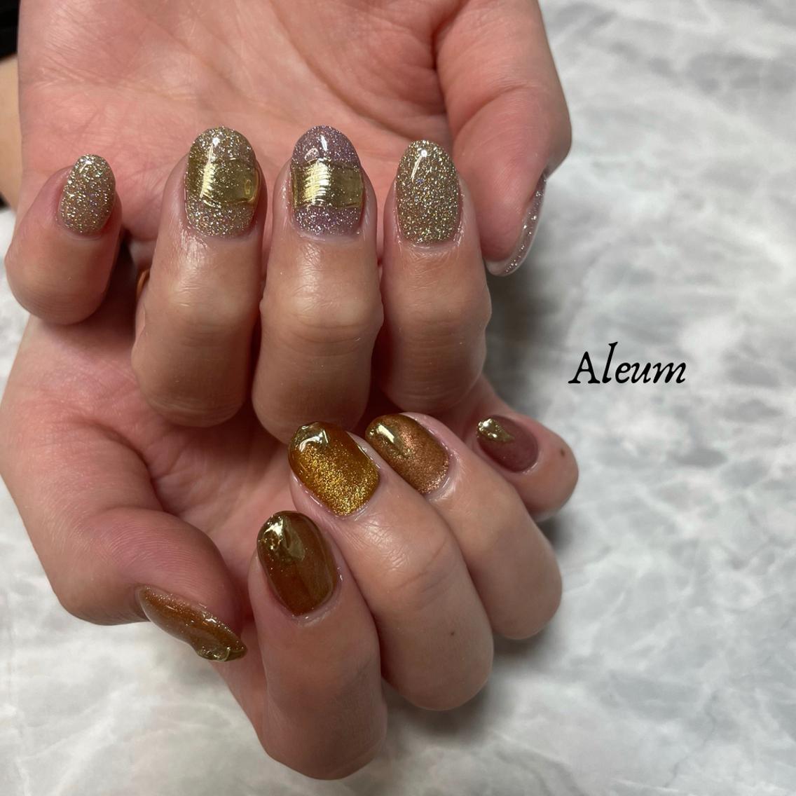 ネイル クリスマス ハンドネイル Nail Salon Aleumのネイルデザイン
