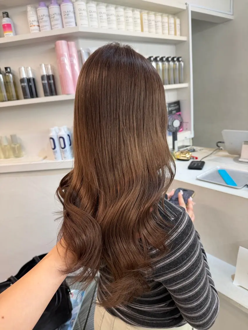 ロング カラー カット ヘアカラー トリートメント 💍モテる艶髪 透明感カラー💖のヘアスタイル