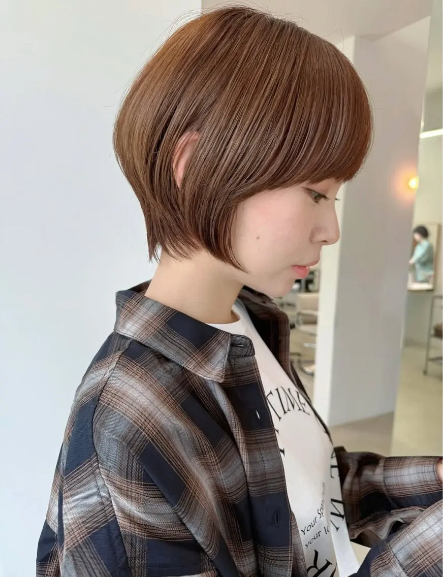 カラー グラデーションカラー ボブ 一條 乃亜のヘアスタイル