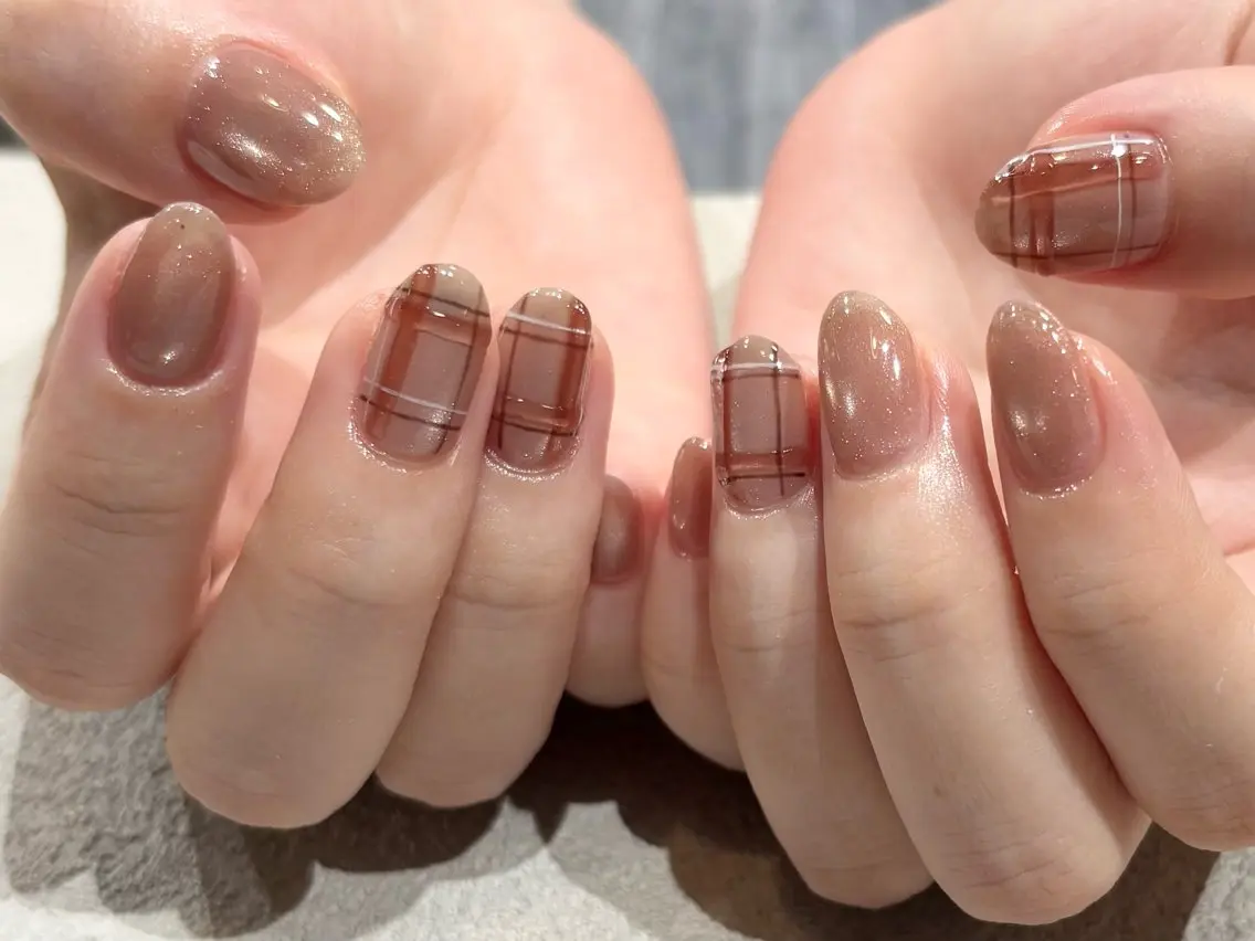 ネイル ハンドネイル 大阪/阿波座ちゅるん シンプル/パラジェルのネイルデザイン