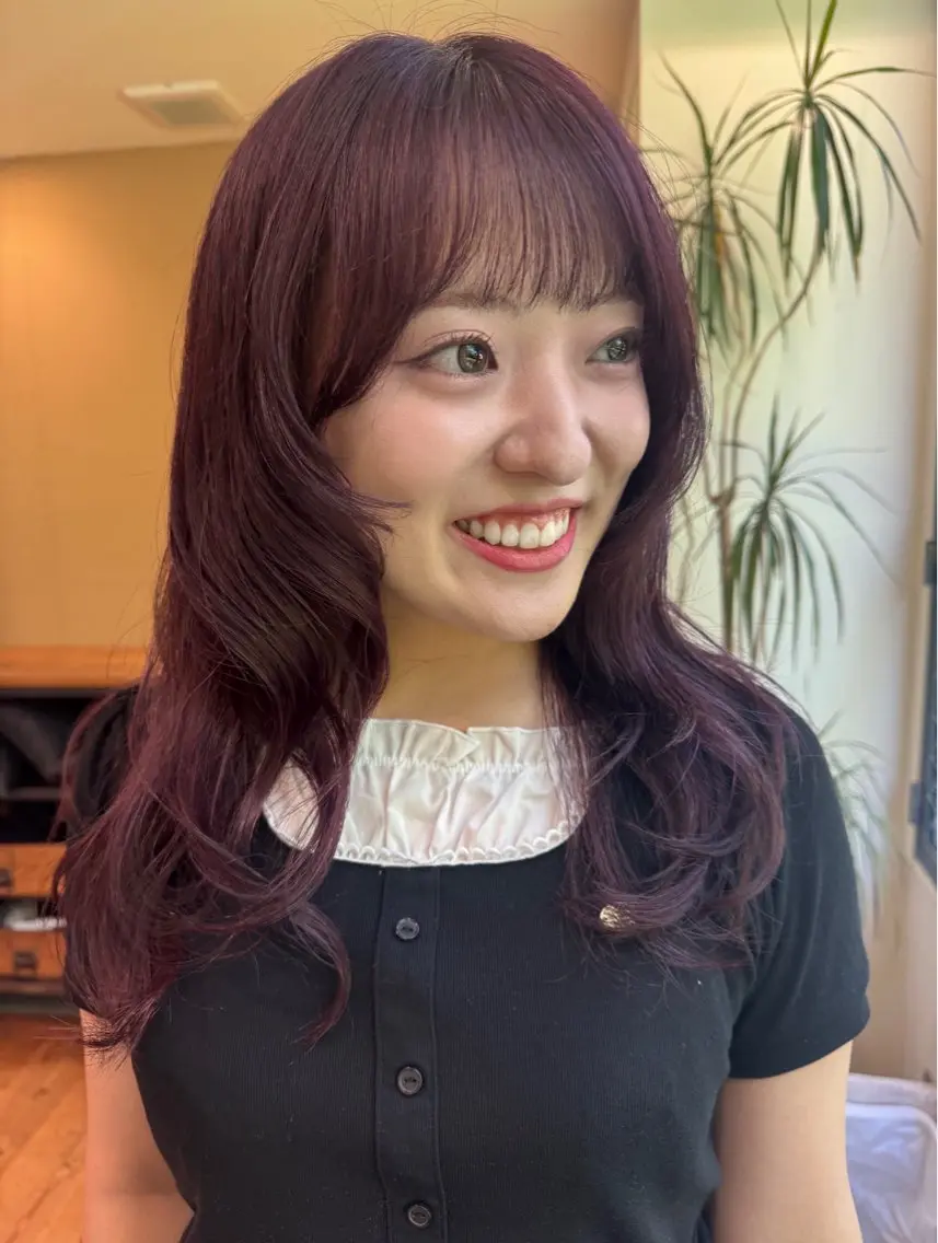 カラー ヘアカラー ゆいな/大阪🎀 透明感カラー😳🫧のヘアスタイル