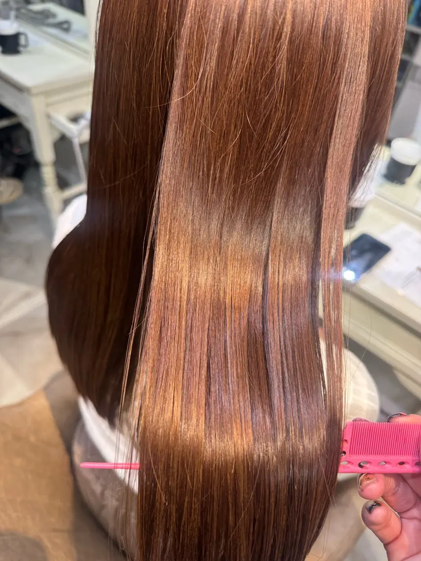 セミロング カラー ブラウンカラー 1日空き◎艶髪 misatoのヘアスタイル