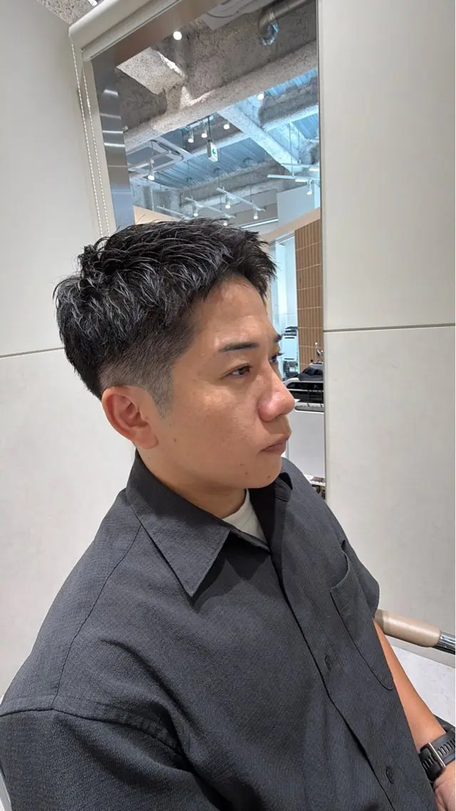 ショート メンズ ショートヘア カット ヘッドスパ ヘアセット 新宿メンズカット/ パーマ/岩田進一のヘアスタイル