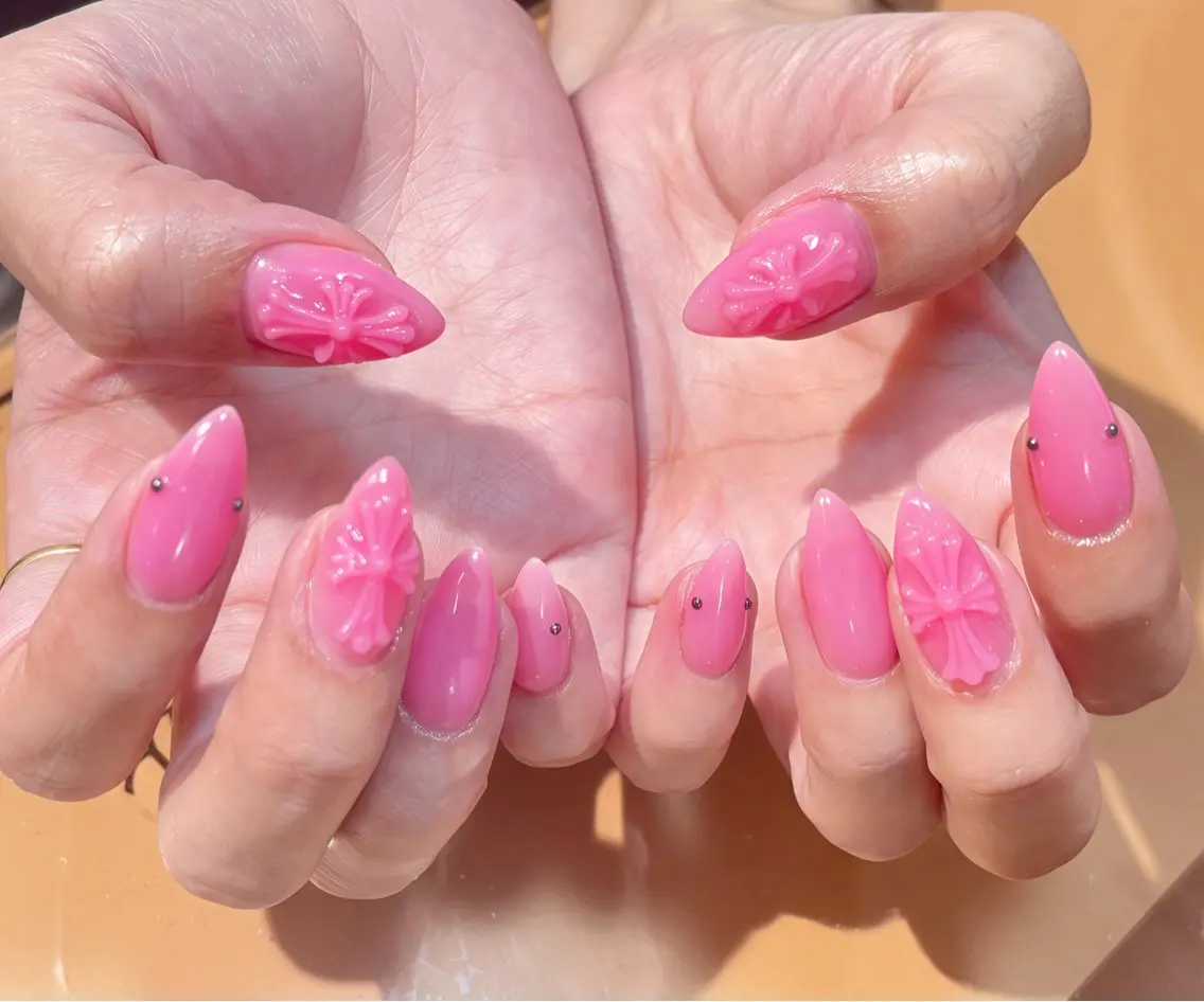 ネイル アートネイル オーロラネイル チークネイル 長さ出し フレンチネイル ハンドネイル ハンドケア Yumi Nail Seiのネイルデザイン