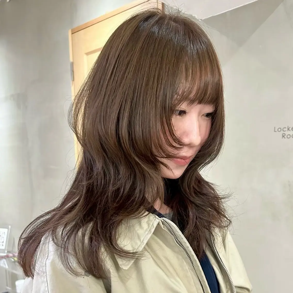セミロング カラー ベージュカラー 似合わせカット ヘアカラー ミント/ベージュ/ ダブルカラーRIOのヘアスタイル