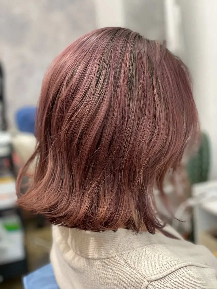 セミロング カラー ブリーチ Snaly カラー特化ページのヘアスタイル