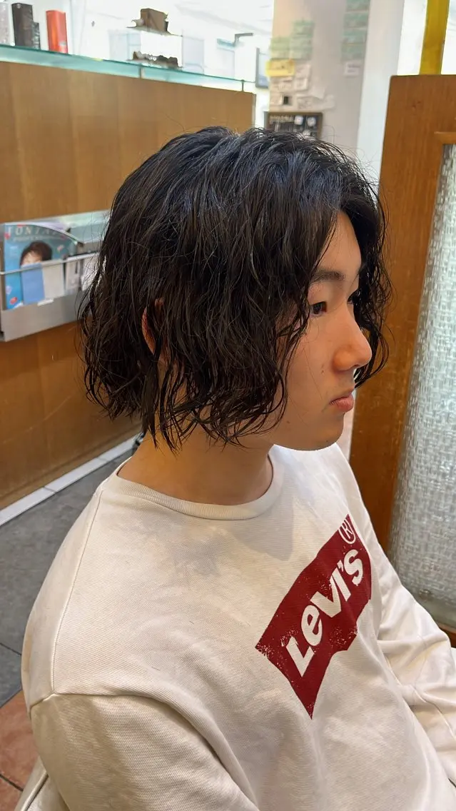 パーマ メンズ カット パーマ トリートメント 垢抜けのあっきー/ 本厚木徒歩1分のヘアスタイル