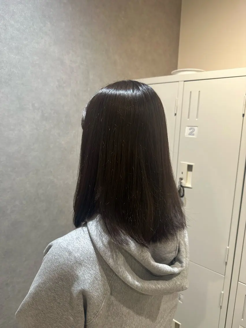 ミディアム カラー ブラウンカラー 松尾 麗実のヘアスタイル