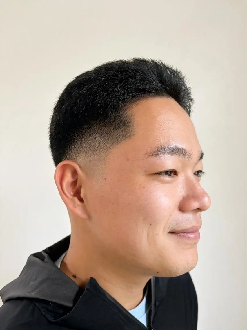 ショート メンズ フェードカット 松本 悠吾のヘアスタイル