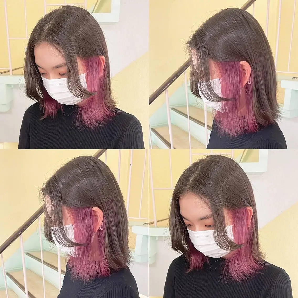 カラー ヘアカラー トリートメント 渋谷:インナーカラー ／🍒エリカ🍒のヘアスタイル