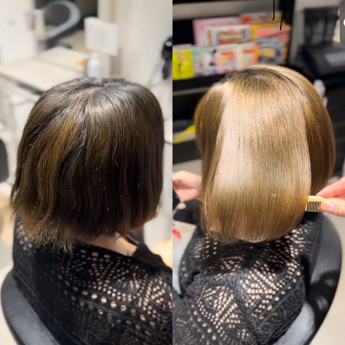 ミディアム 縮毛矯正 ✨美髪矯正の専門家✨ 髪質改善 松村のヘアスタイル