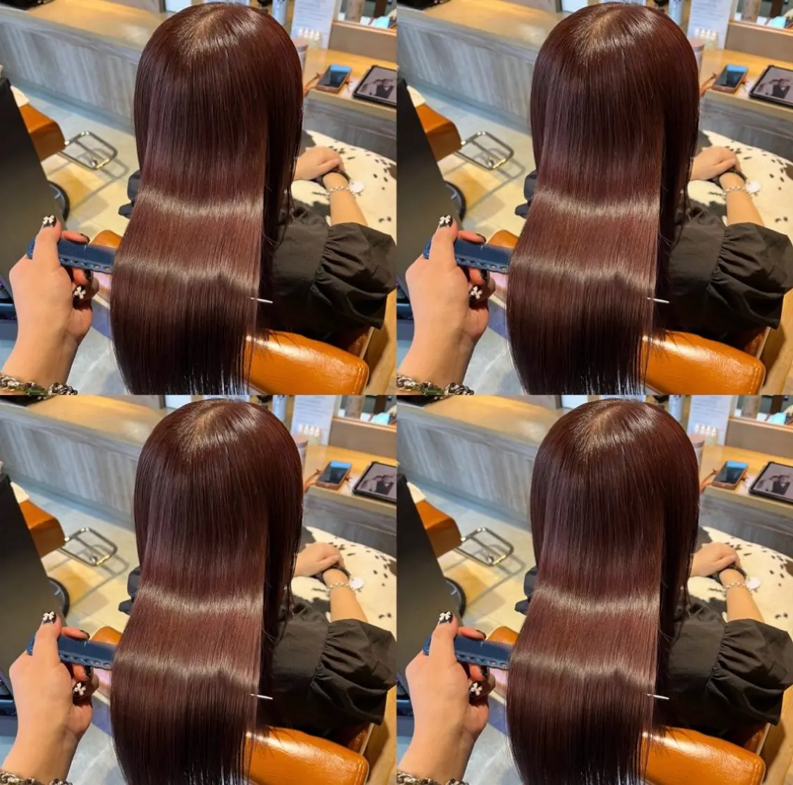 ロング カラー カット ヘアカラー トリートメント 髪質改善 /美髪矯正🫧ゆたかのヘアスタイル