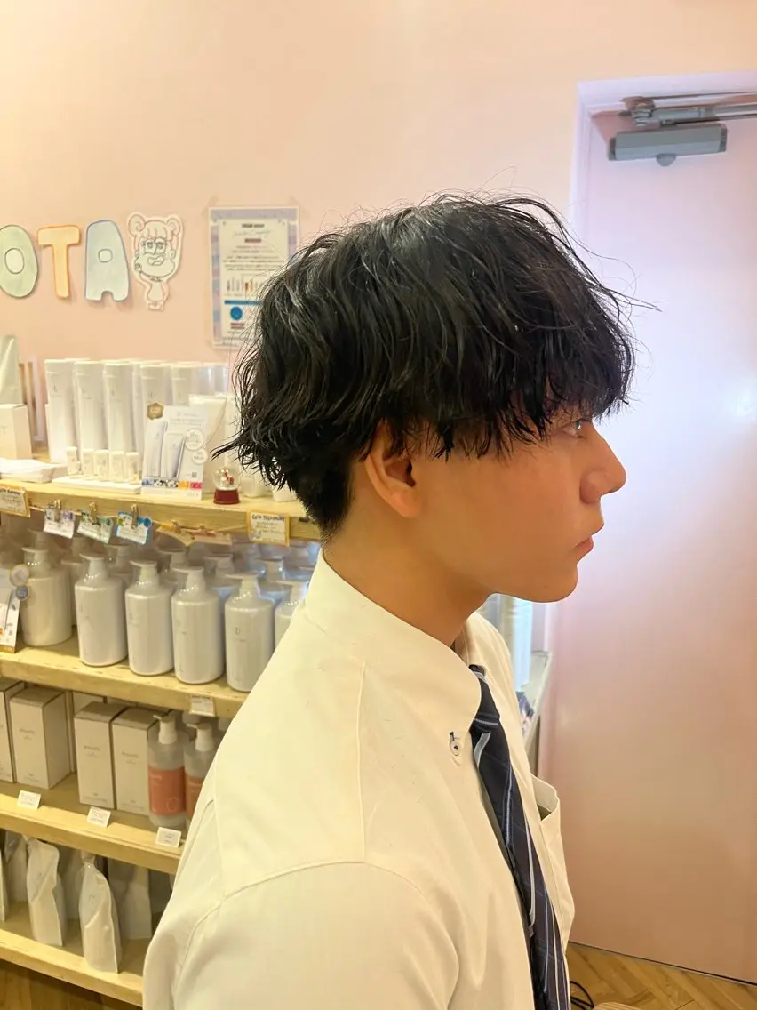 ショート メンズ カット パーマ U24⭐️ミニモ学割 ／浅野未来🌼.*のヘアスタイル