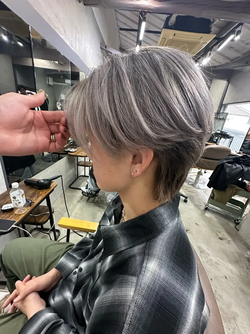ショート レイヤーカット カット ヘアカラー トリートメント AiM エイム　韓国レイヤーのヘアスタイル