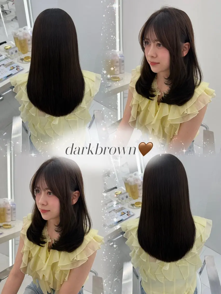 カラー ブラウンカラー 透明感カラー ダークブラウン ヘアカラー 透明感カラー/艶髪 /seira🎀のヘアスタイル