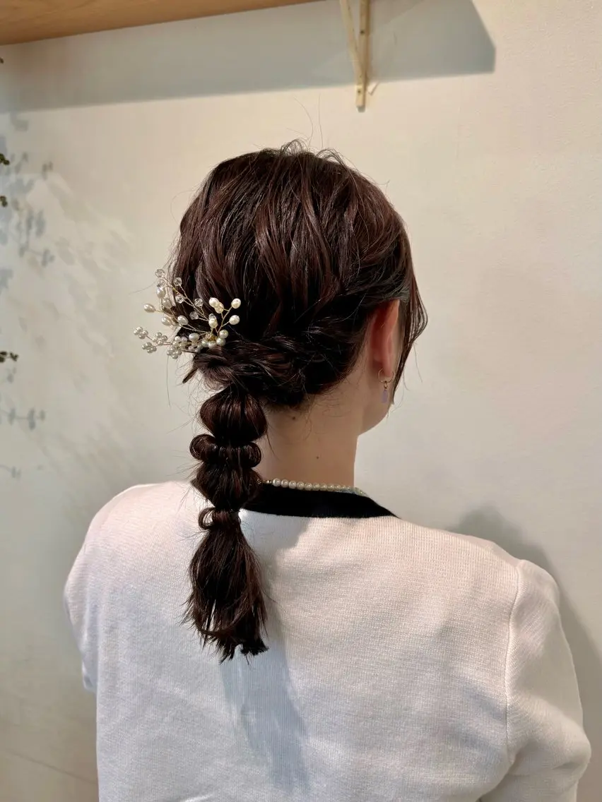 セミロング ヘアアレンジ ヘアセット 𝙎𝙚𝙞𝙧𝙖 ☆カット/パーマのヘアスタイル