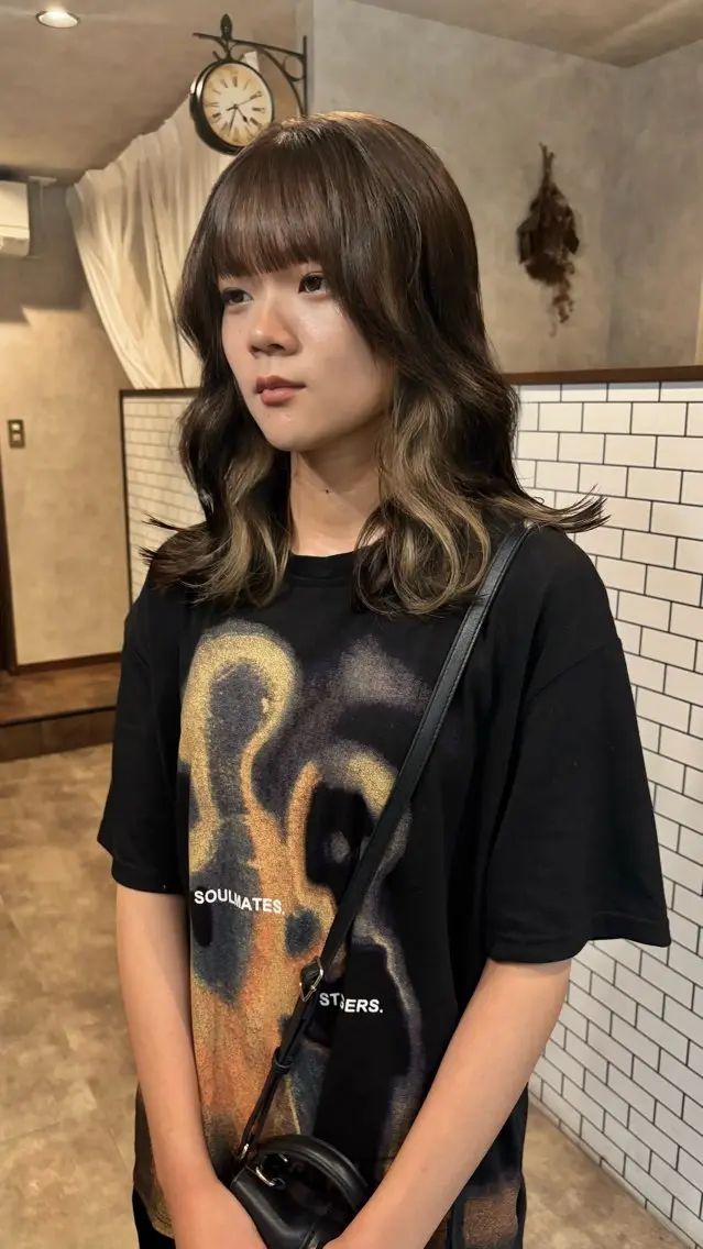 ミディアム ヘアカラー silk🐶 ayaneのヘアスタイル