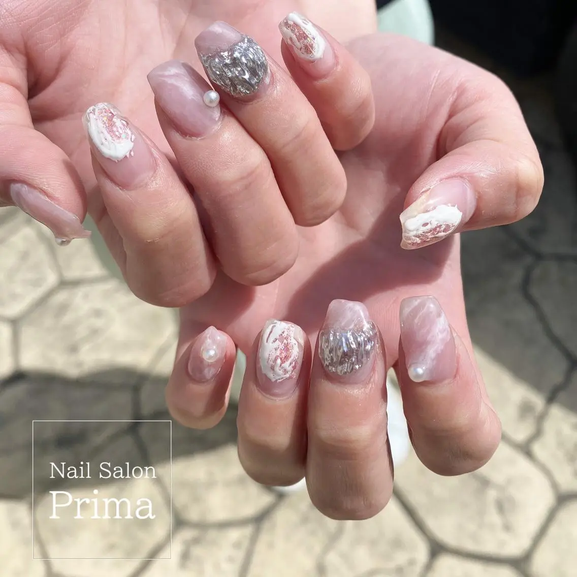 ミディアム ネイル SalonPrima 西院Nail&Eyeのネイルデザイン