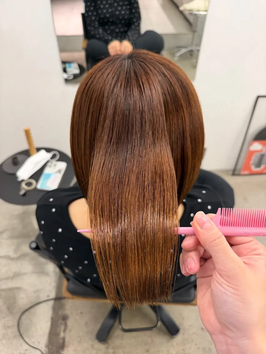 パーマ 髪質改善 縮毛矯正 縮毛矯正 あいり🍒ྀི 【Elme】のヘアスタイル