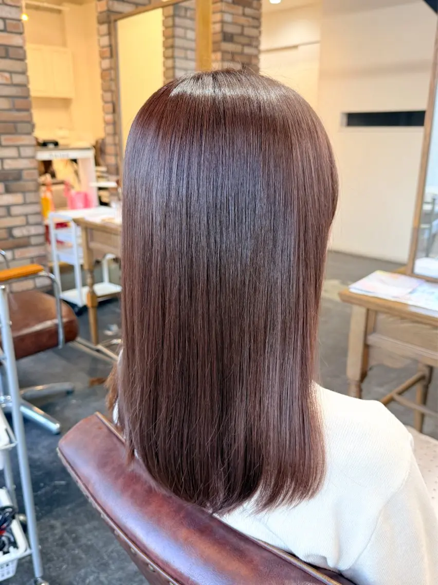 セミロング ピンクブラウン set-up 中庄 kaede🧸のヘアスタイル