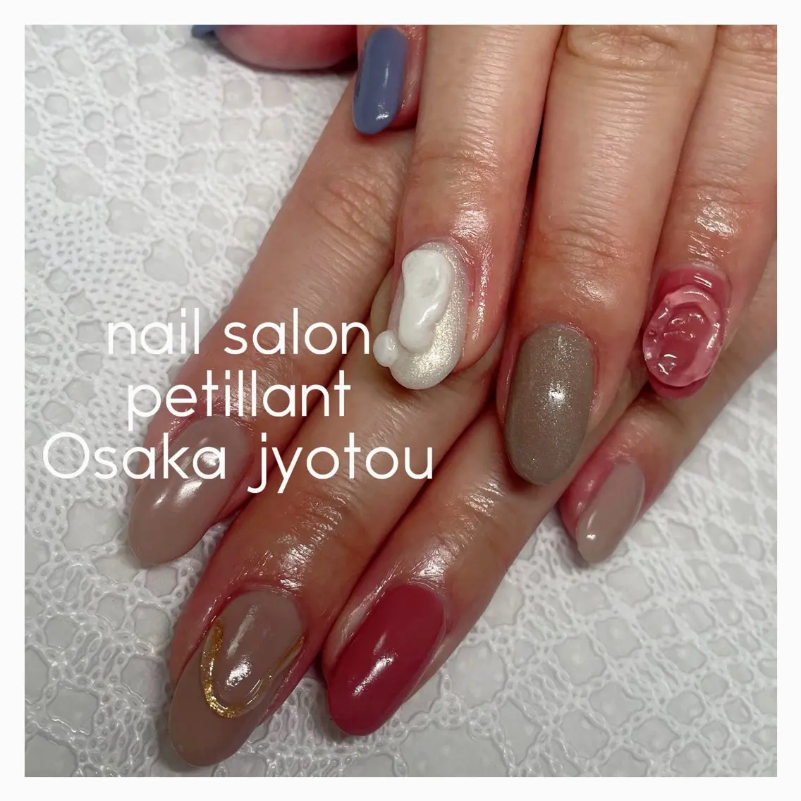 ネイル 持ち込み 春ネイル nail salon petillantのネイルデザイン