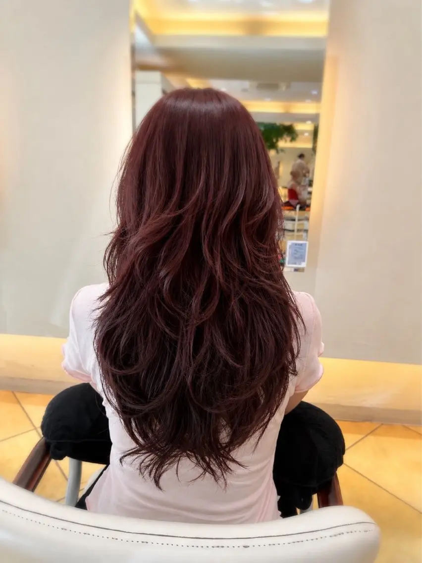 ロング カラー 小顔レイヤー💗 木村実樹のヘアスタイル