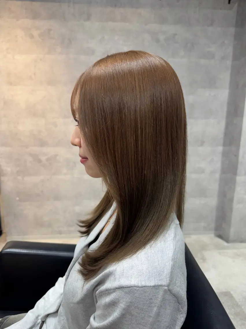 ミディアム ヘアカラー MAHIRO 渋谷のヘアスタイル
