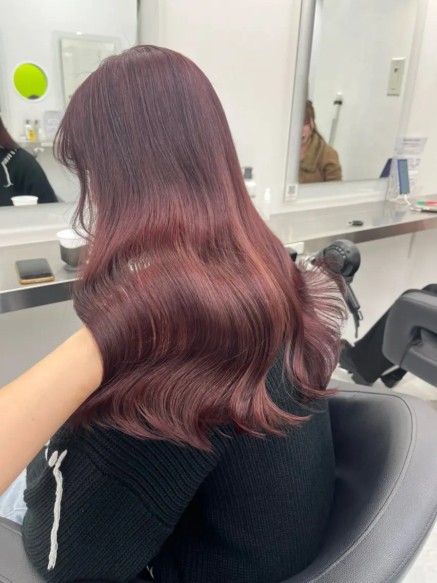 ロング ヘアカラー トリートメント 🍒韓国暖色ヘア NO.1🍒🪽のヘアスタイル
