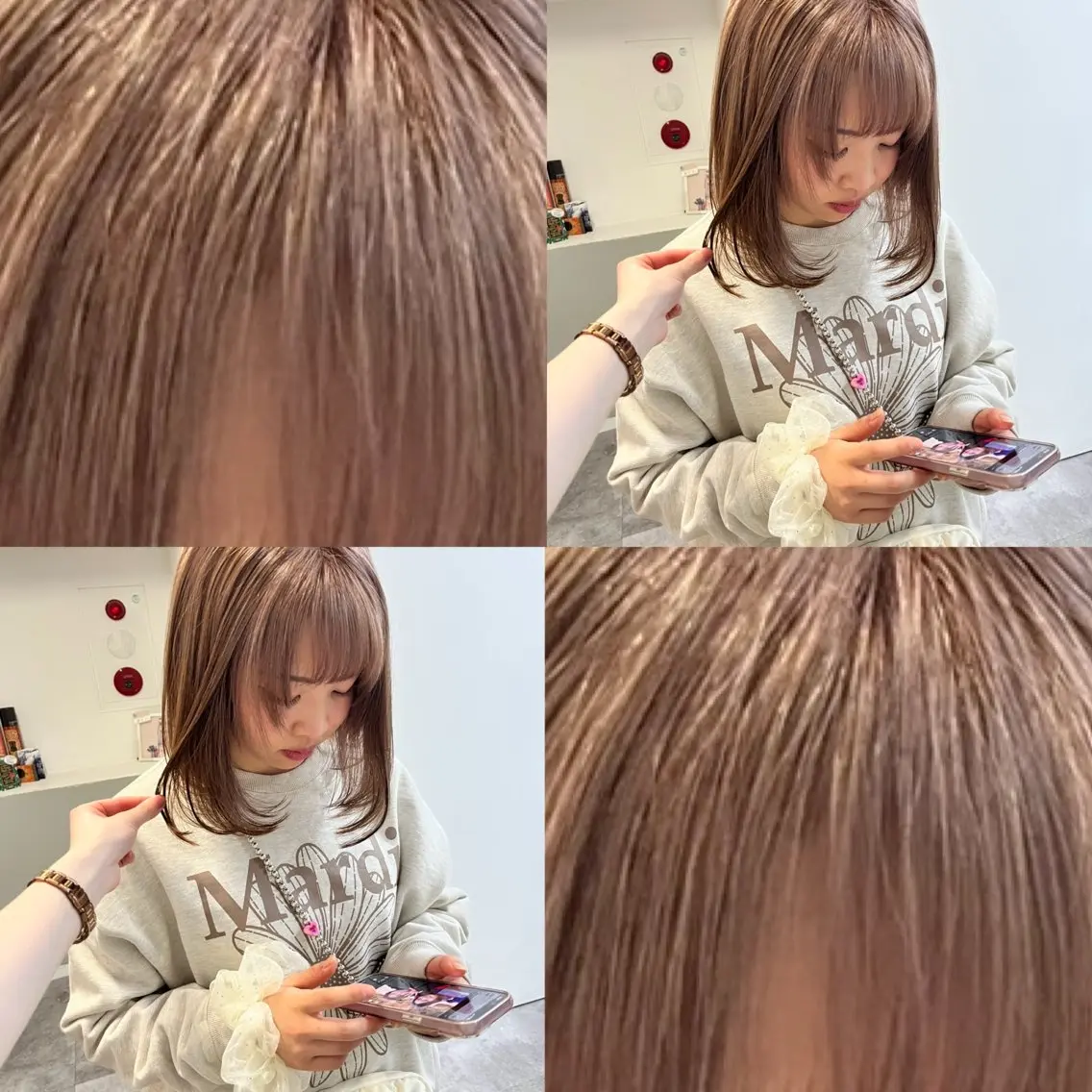 セミロング カラー パーマ 《柔らかhair𓍯 》木村美姫のヘアスタイル
