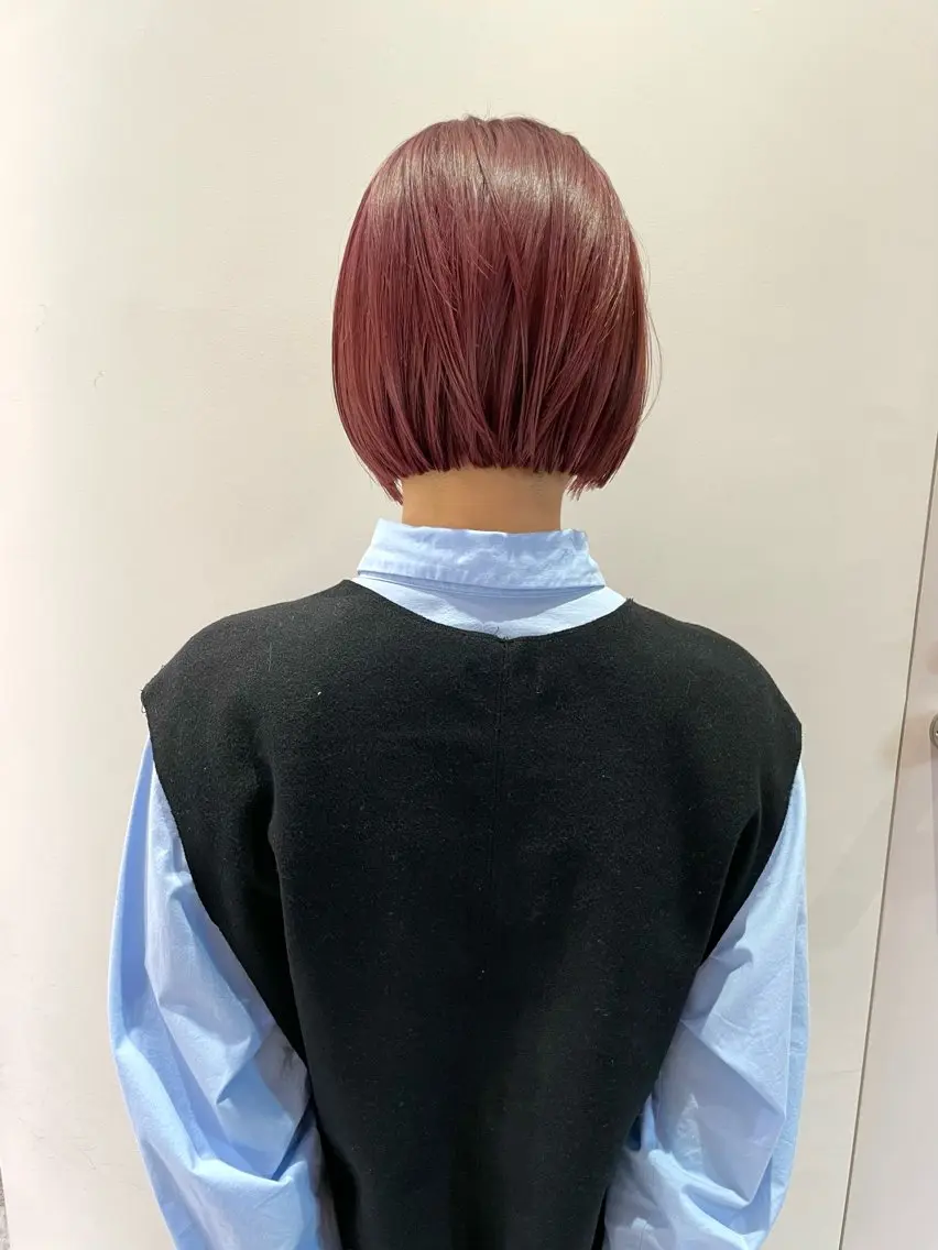 【ケアブリーチ込み】ワンブリーチでできる暖色カラー🧡✨の写真