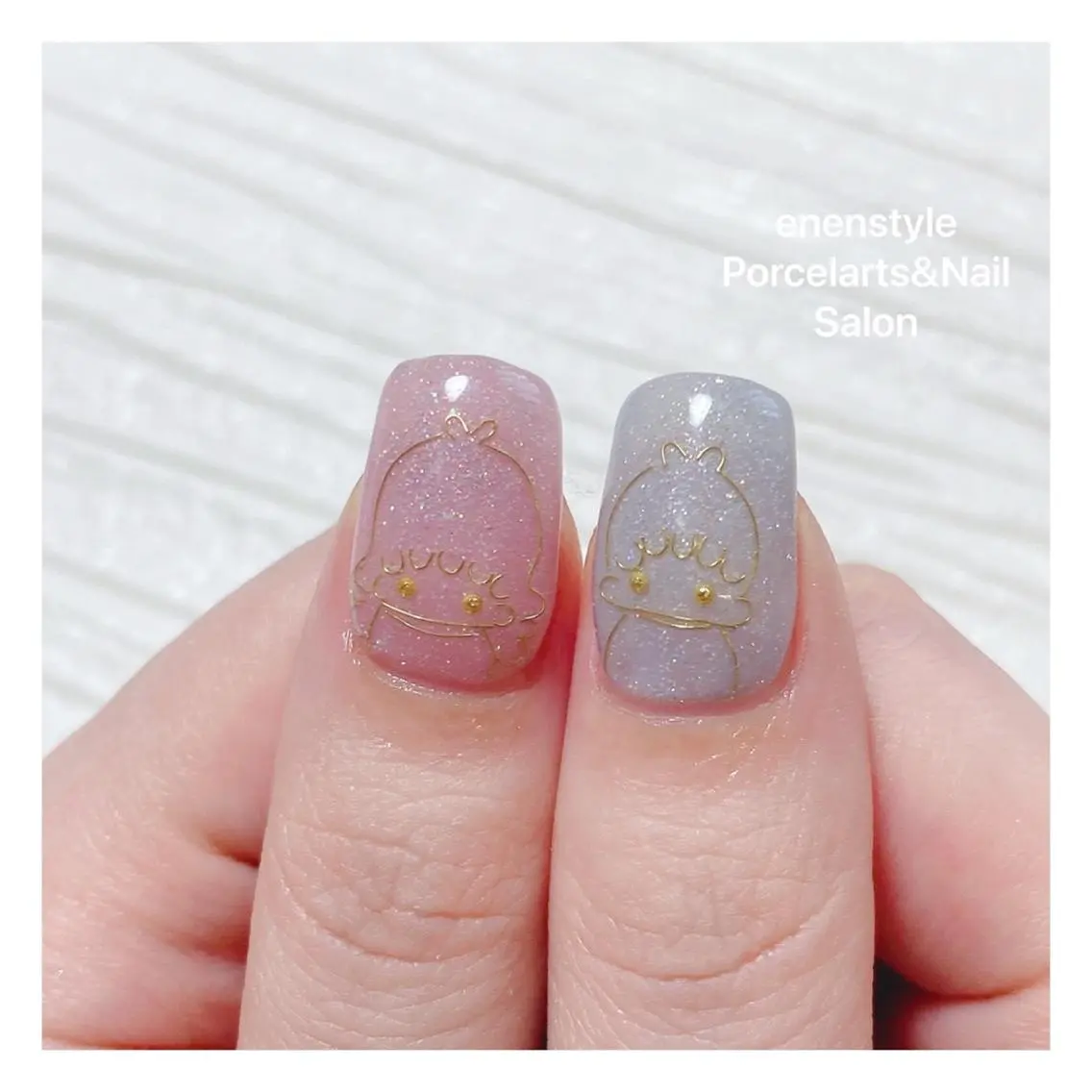 ミディアム ネイル 🐾enen style 🐾のネイルデザイン