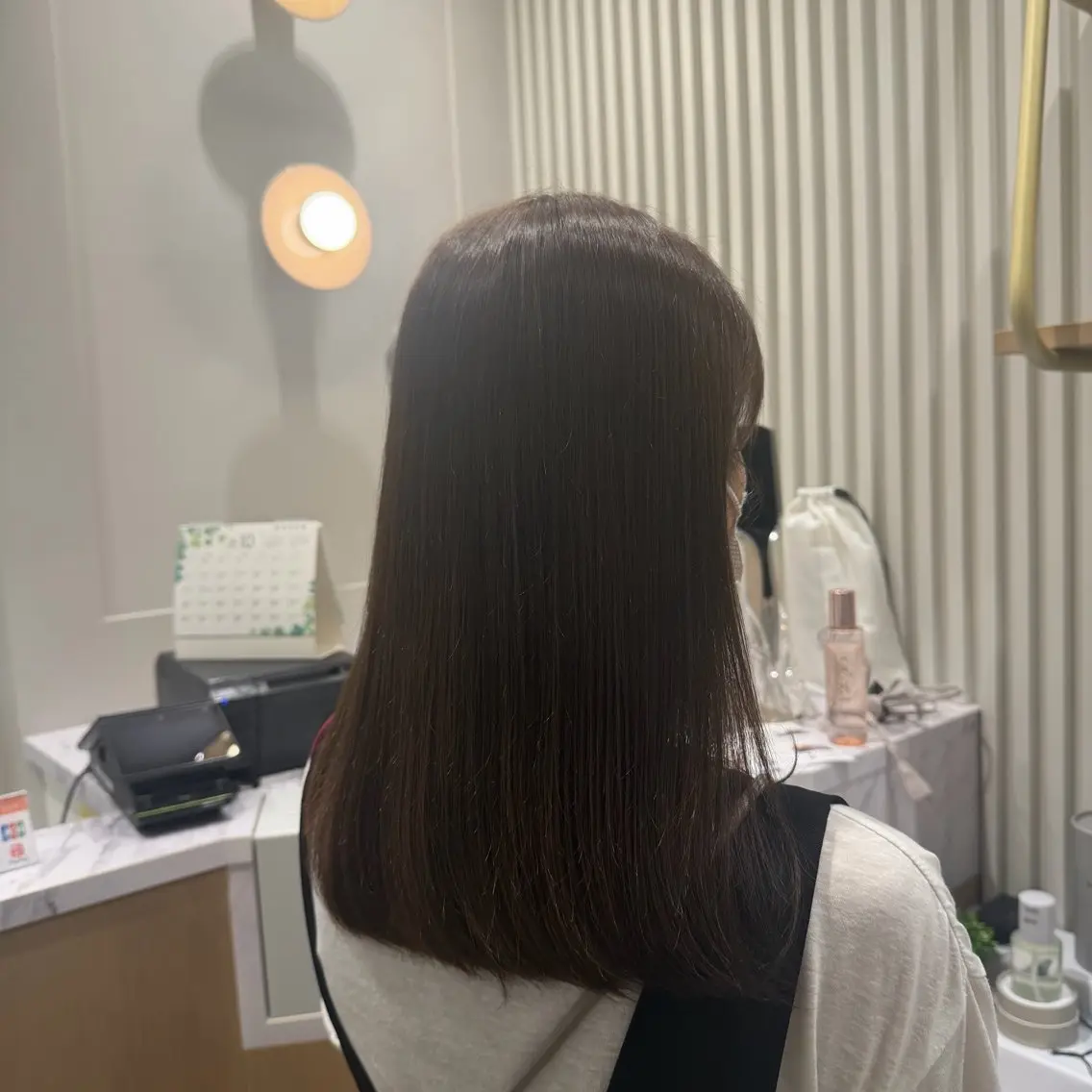 セミロング カラー ブリーチ ブラウンカラー モカブラウン 🫧 YUZUKI 🫧のヘアスタイル