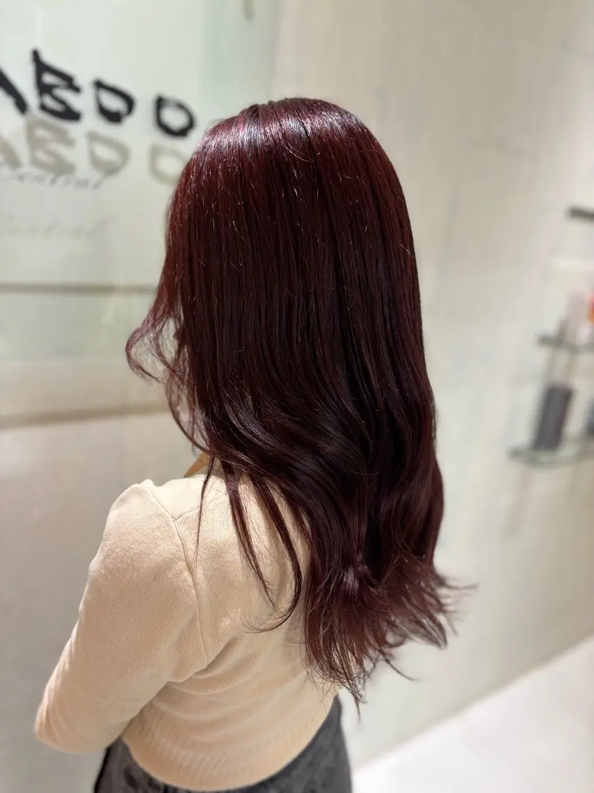 セミロング カラー ヘアカラー トリートメント yui🥀/ボブ /ブリーチなしカラーのヘアスタイル