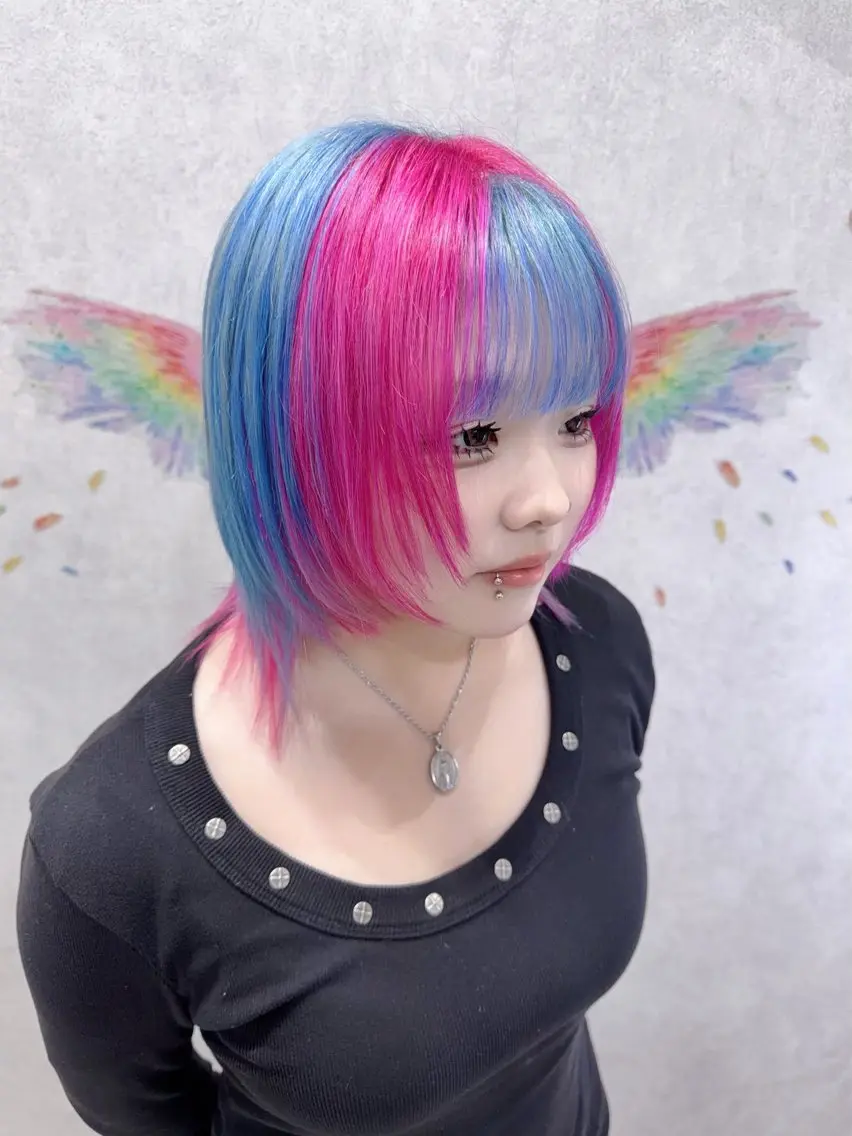 ミディアム カット ヘアカラー トリートメント 韓国ヘアー🦄ྀི オタク美容師🌈山本のヘアスタイル