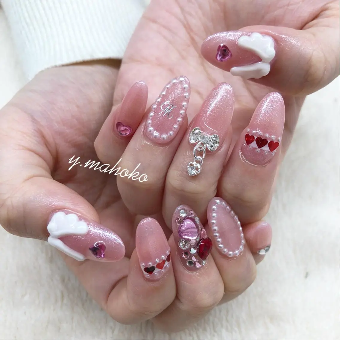 ネイル ハンドネイル パラジェル有/ 長さだし/mahoのネイルデザイン