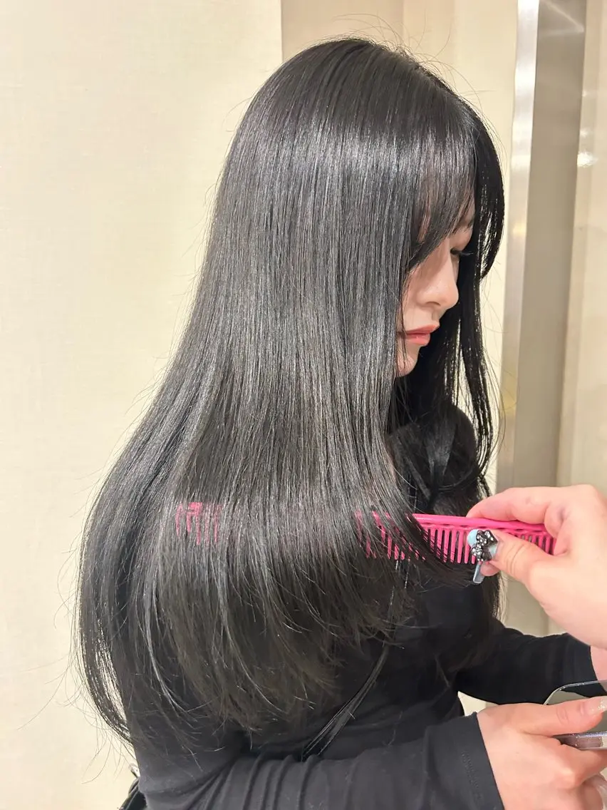 ロング 縮毛矯正 hair&eye🎀 /momoKaのヘアスタイル