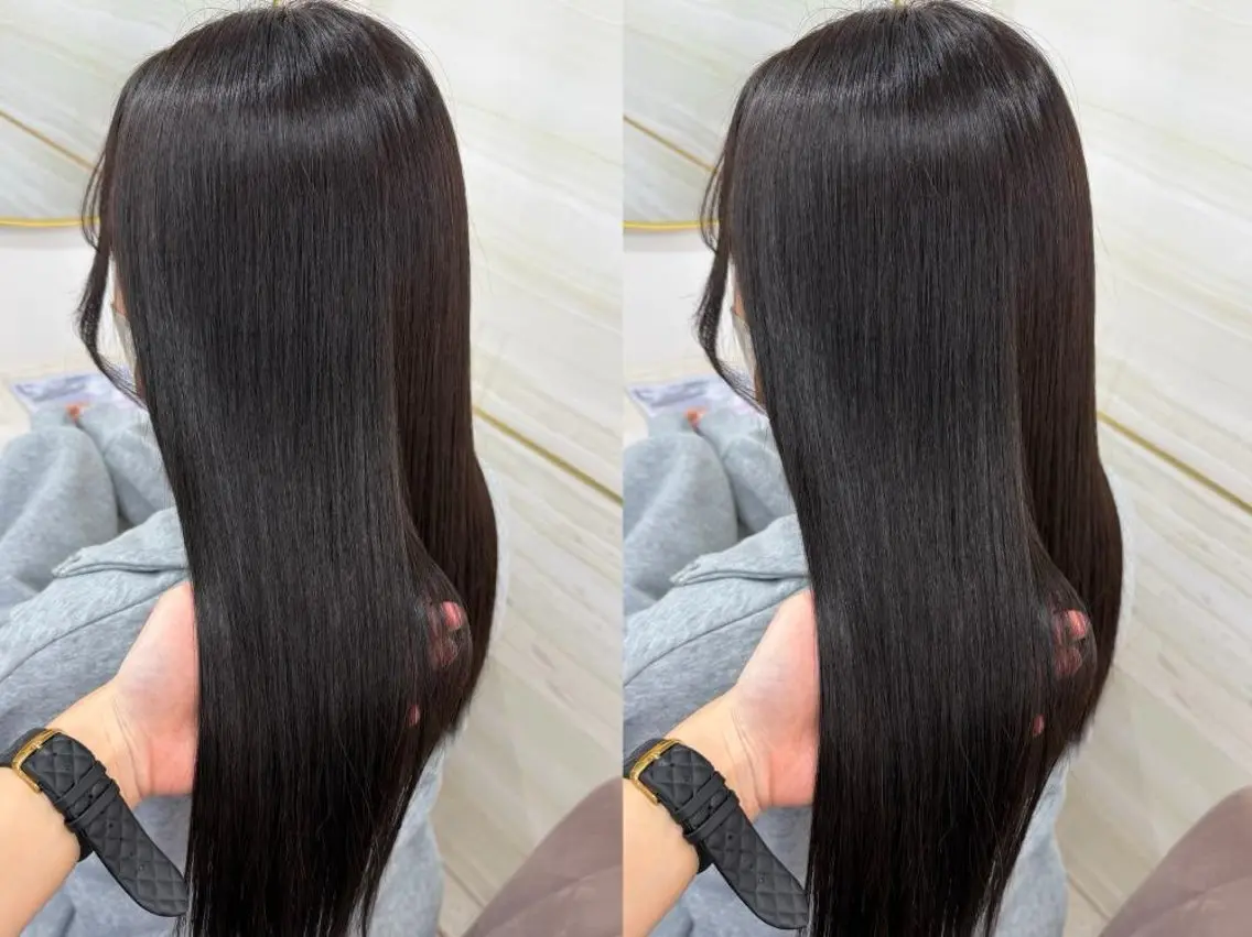 ロング カラー アッシュ アッシュブラック 黒髪 相澤 咲希のヘアスタイル