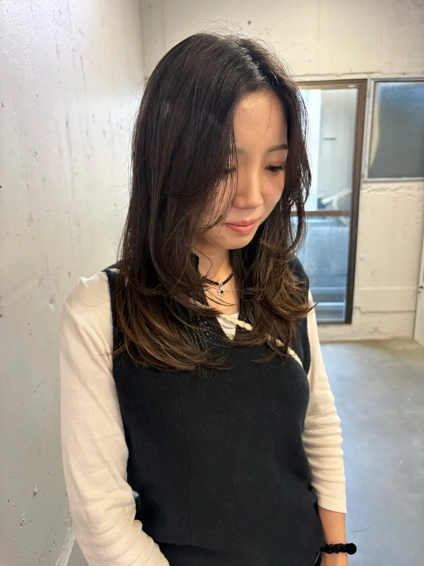 カラー カット ヘアカラー ハイトーン レイヤー🎀meiのヘアスタイル