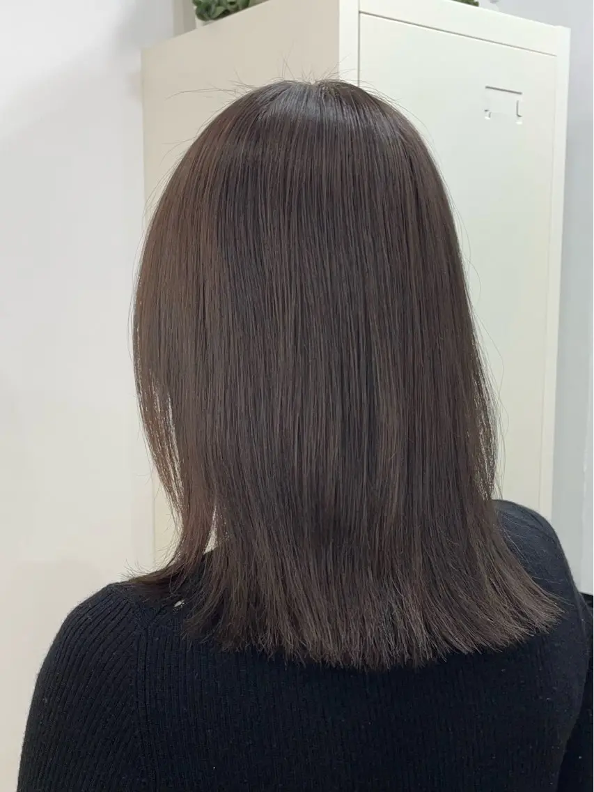 ミディアム カラー アッシュ アッシュブラウン ブラウンカラー トリートメント ヘアカラー トリートメント ✨髪質改善✨原宿 えのもと　はなのヘアスタイル