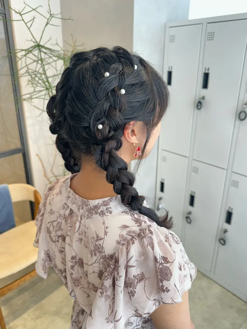 ヘアアレンジ 透明感カラー✨艶髪 制作🌱山根あゆみのヘアスタイル