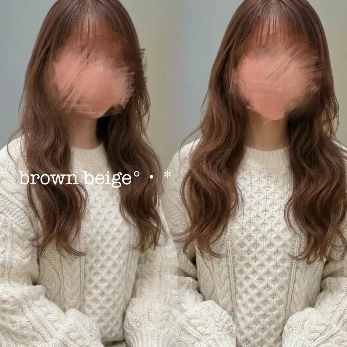 カラー 𝐌𝐢𝐮♥ 赤み消しbrown♥のヘアスタイル