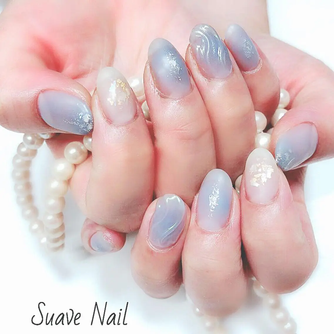ネイル ブルー ジェルネイル 夏ネイル Nail Suave (シュアーヴ)のネイルデザイン