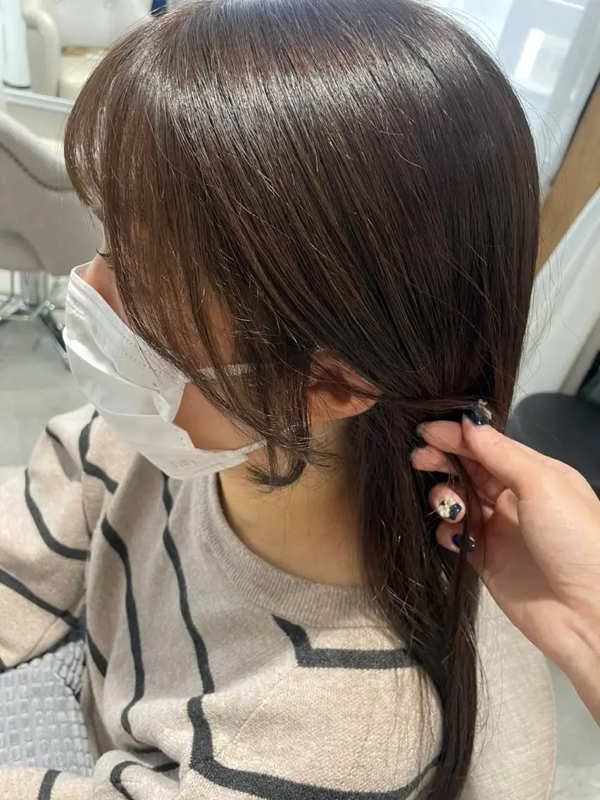 ロング カット ヘアカラー トリートメント 【日韓風、レイヤー】 🤍ひらい なつきのヘアスタイル