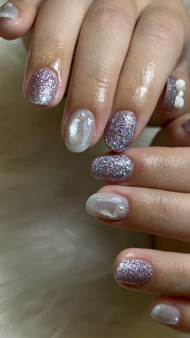 ネイル リボン ハンドネイル Nail salon Yumechikaのネイルデザイン