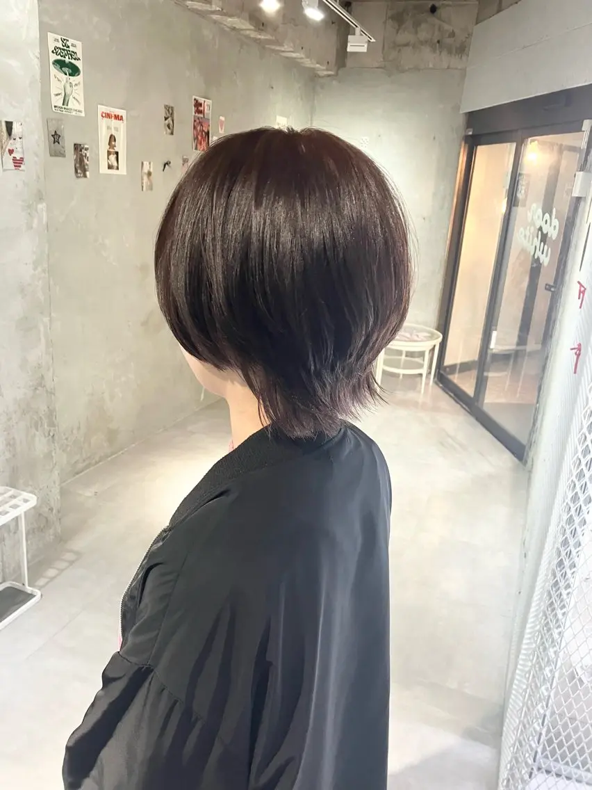 ショート カラー ブラウンカラー カット ヘアカラー トリートメント door white hideのヘアスタイル