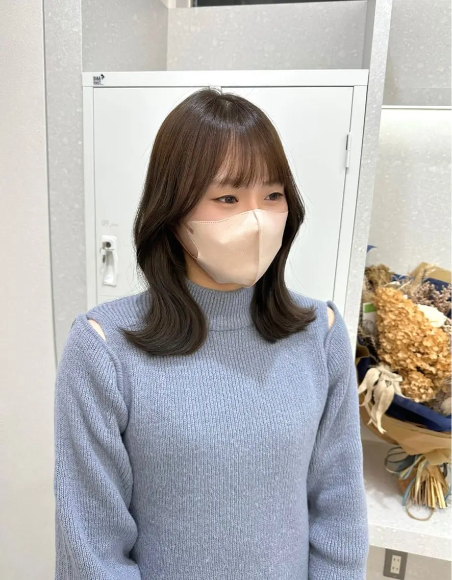 ミディアム くびれヘア 韓国風ヘア 川野 裕明のヘアスタイル