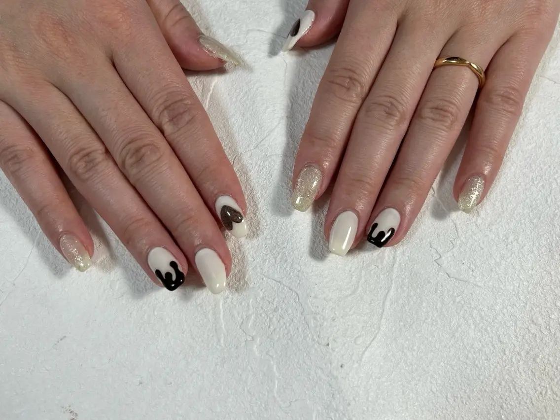 ネイル オーロラネイル フットネイル フレンチネイル ジェルネイル 韓国ネイル kiki nail たまプラーザのネイルデザイン