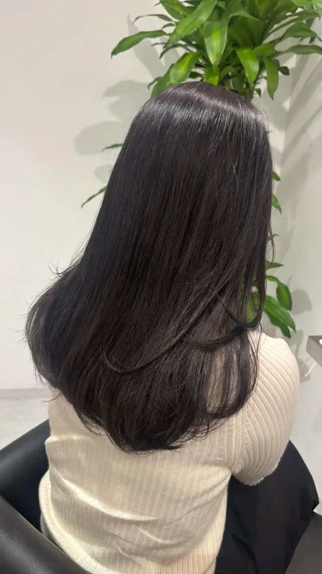 セミロング カラー ベージュカラー ブリーチ ブラウンカラー ケアブリーチ カシス カット ヘアカラー トリートメント 🎀韓国ヘア× 透明感カラー🎀正源のヘアスタイル