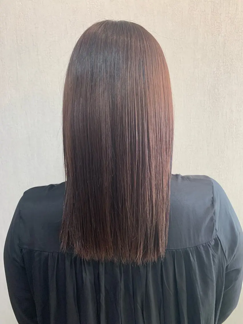 カラー カット トリートメント 奥田彩乃 ツヤ・ 透明感カラー🧸🩵のヘアスタイル