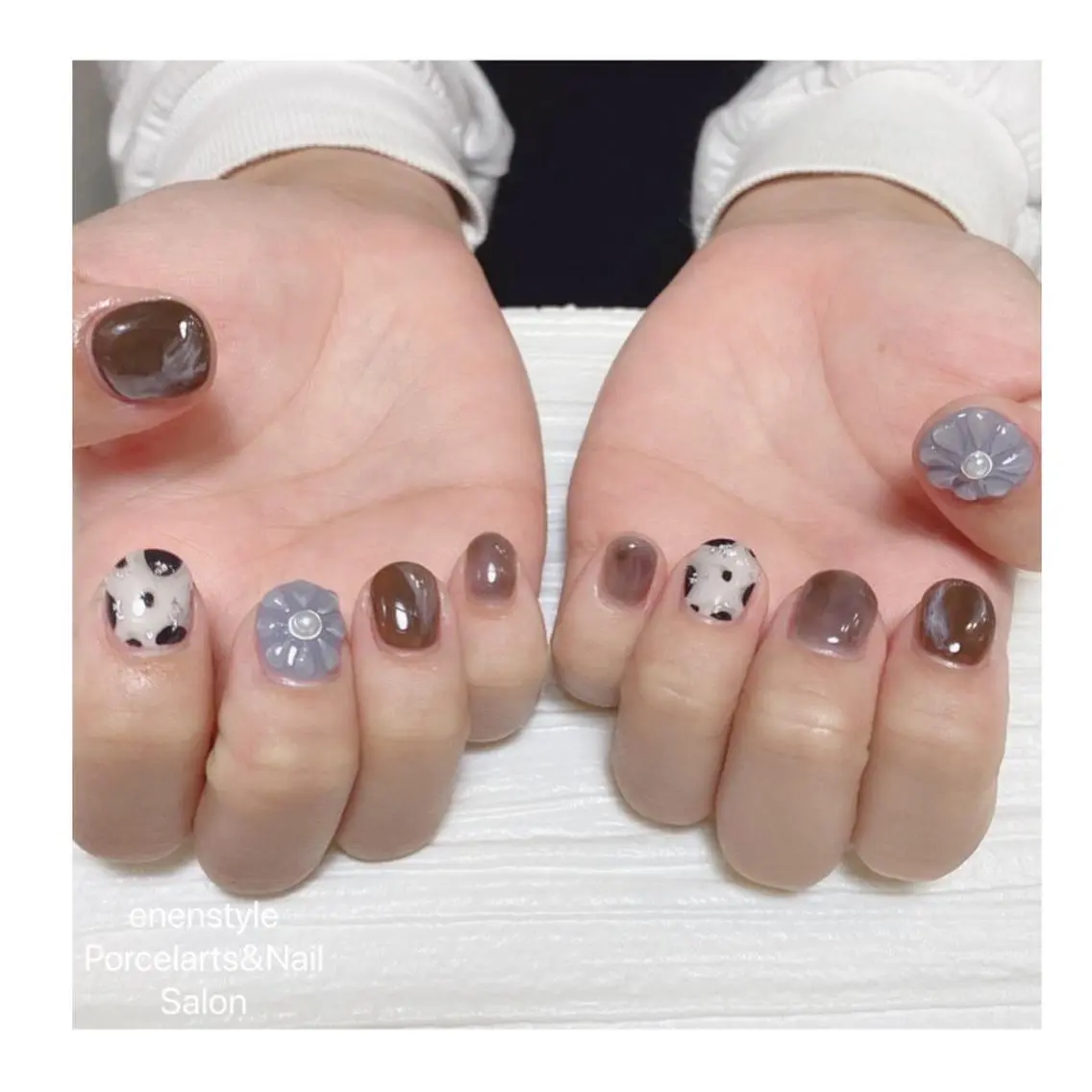 ショート ネイル ハンドネイル 🐾enen style 🐾のネイルデザイン